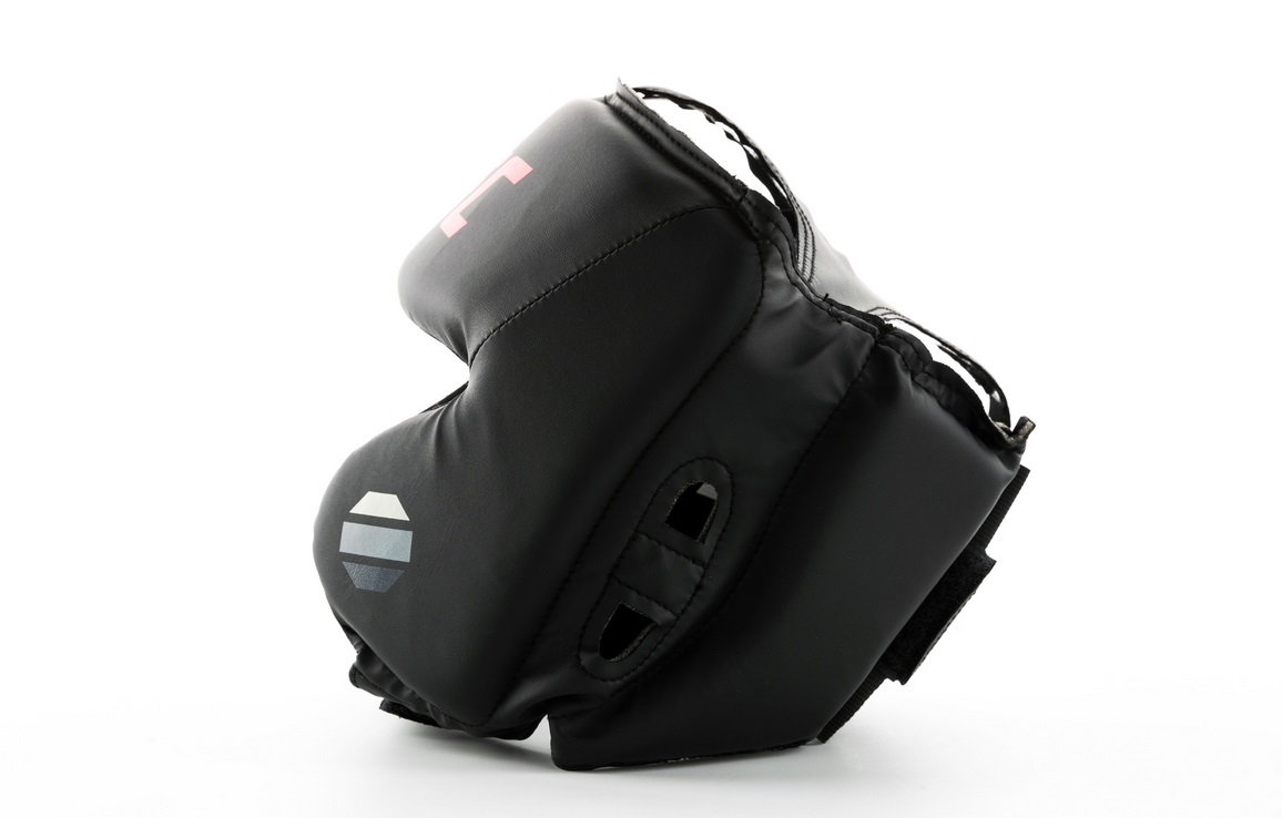 オープンフェイストレーニングヘッドギア Black/ Red 画像4
