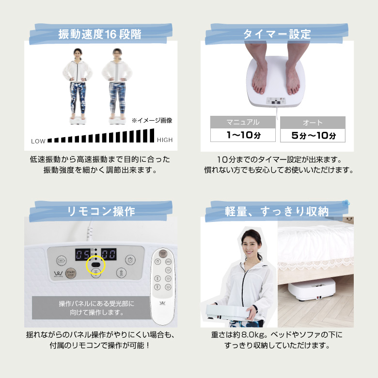 振動マシン バランスウェーブコンパクト（カラー/ホワイト） 画像4