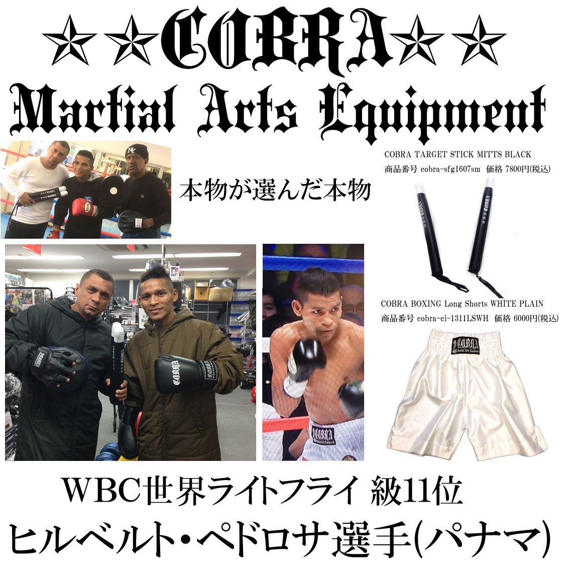 COBRA BOXING Long Shorts WHITE PLAIN L 画像2
