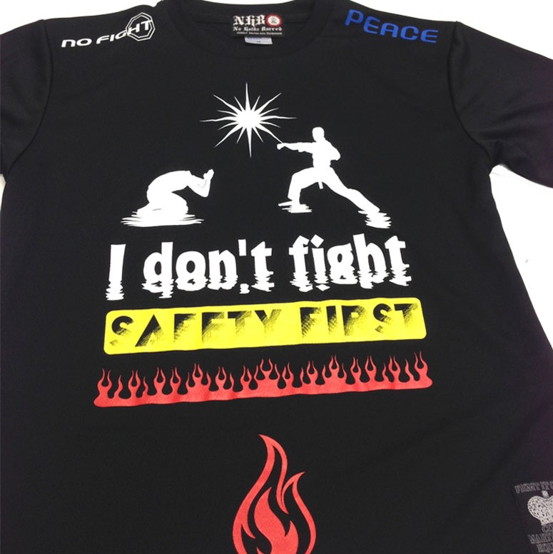 COBRA TRAINING DRY TEE 1710 BLACK「I dont fight」 XL 画像2