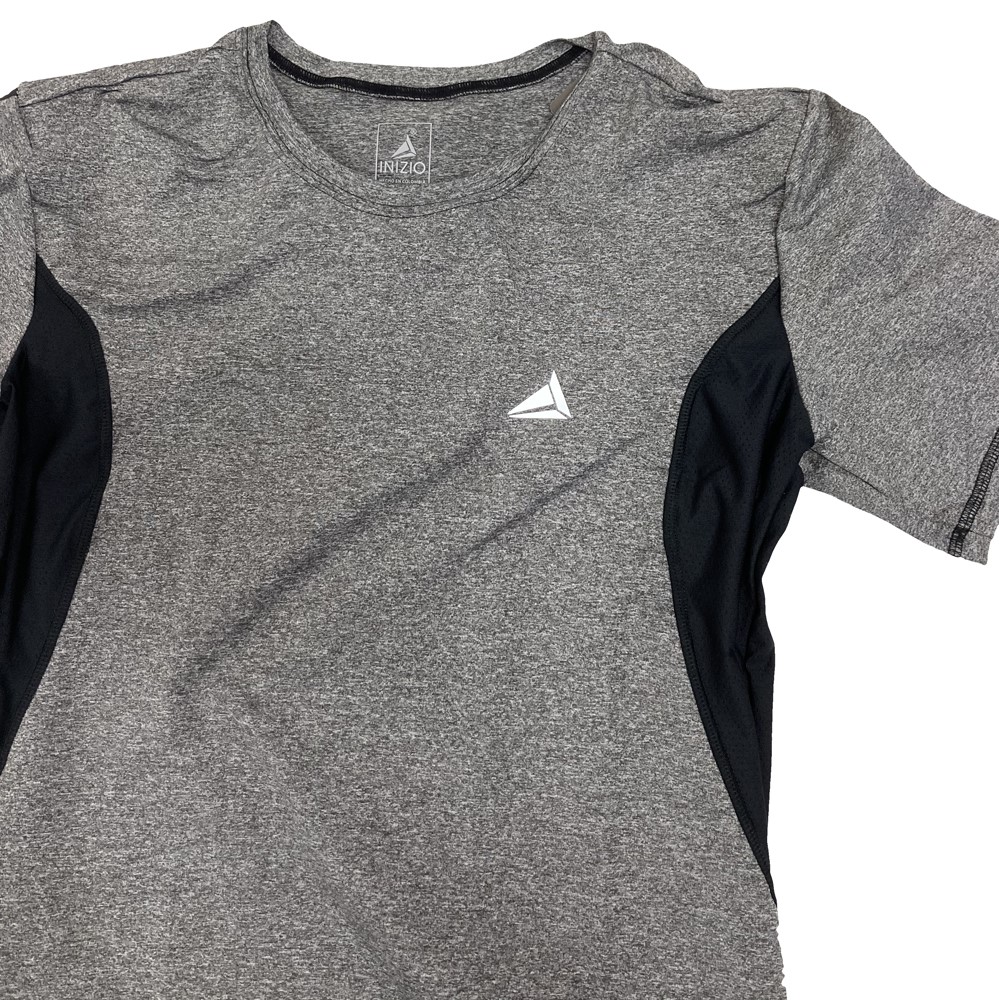 INIZIO(BABALU)POLYESTER SPORTS T-SHIRT GRIS JASPED M 画像4