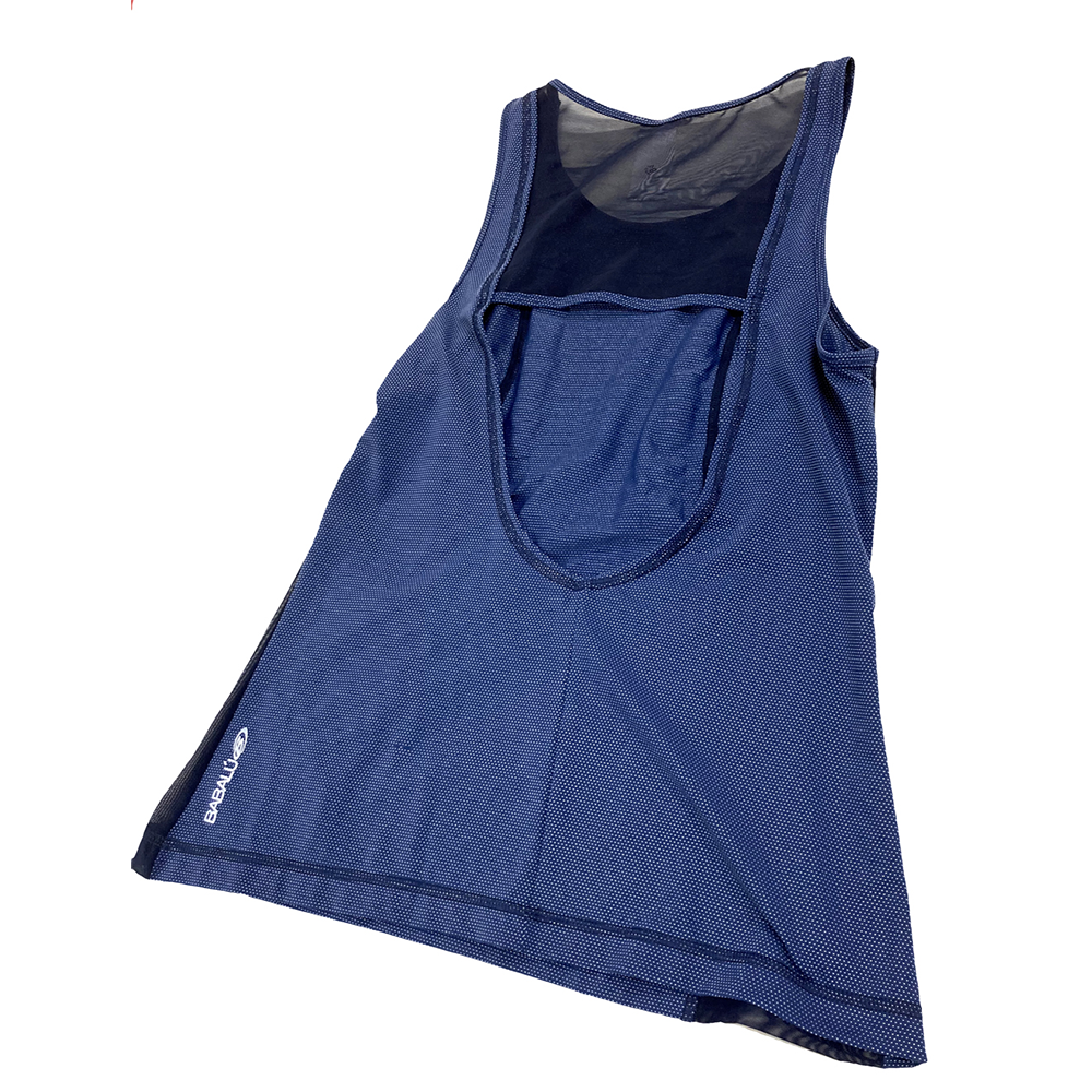 BABALU POLYAMIDE BLOUSE NAVY 画像4