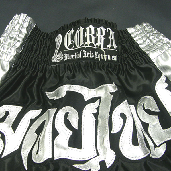 COBRA MUAY THAI SHORTS 1410 BLACK/SILVER  FT愛用モデル　XS 画像3