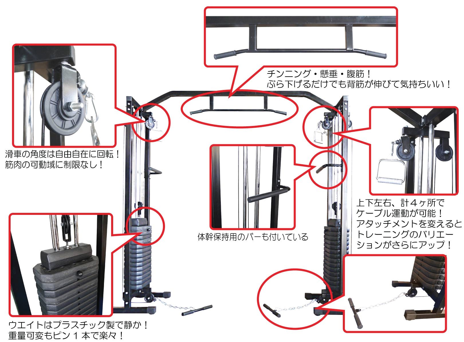 300ケーブルクロスオーバー【中古品】｜トレーニングマシンのレンタル