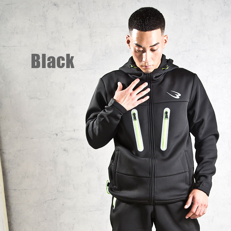 ＢＭ・ＴＥＣＨ　Ｂロゴパーカー２（ブラック・２XL） 画像6