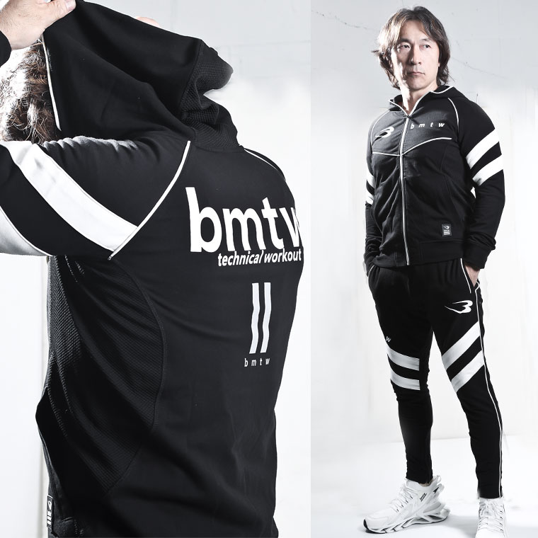 ｂｍｔｗ　ＧＹＭウェア　パーカー（ブラック×ホワイト・M） 画像5