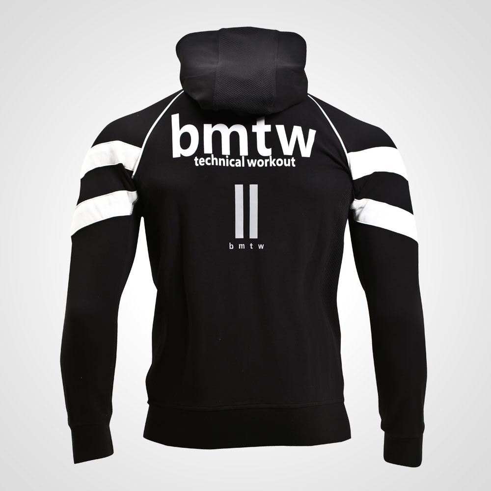 ｂｍｔｗ　ＧＹＭウェア　パーカー（ブラック×ホワイト・L） 画像3