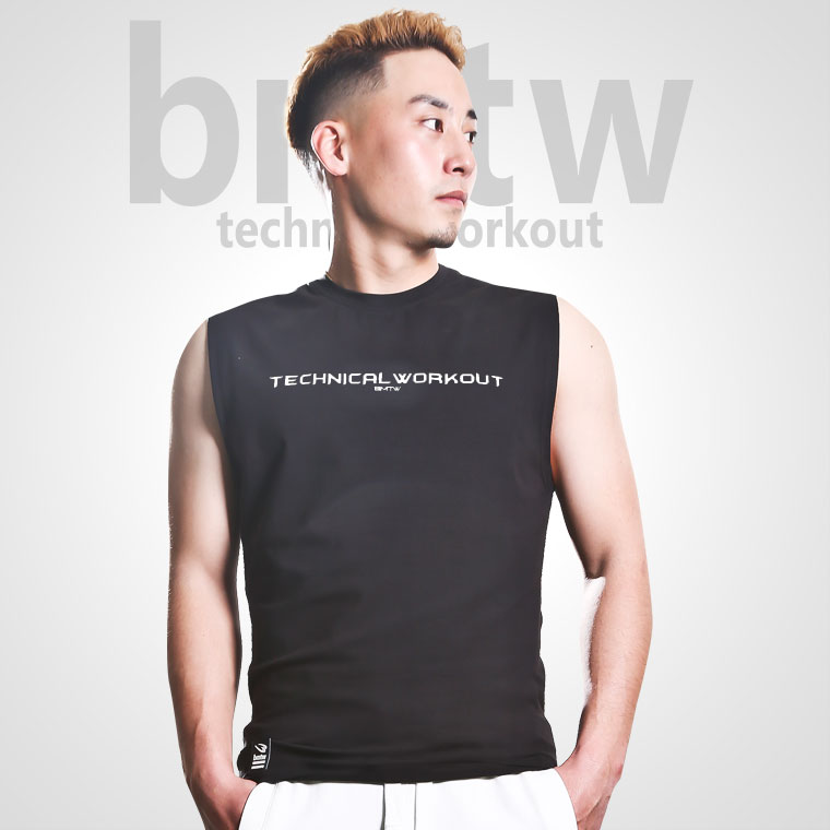 ｂｍｔｗスーパーストレッチ　ノースリーブ２（ブラック・XL） 画像5