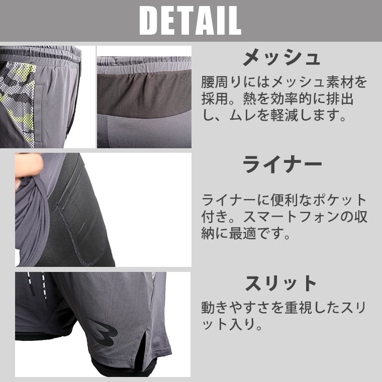 ｂｍｔｗ　ストレッチＥＣＯ　ＤＲＹ　抗菌防臭ライナーショートパンツ１（ブラック・XL） 画像7
