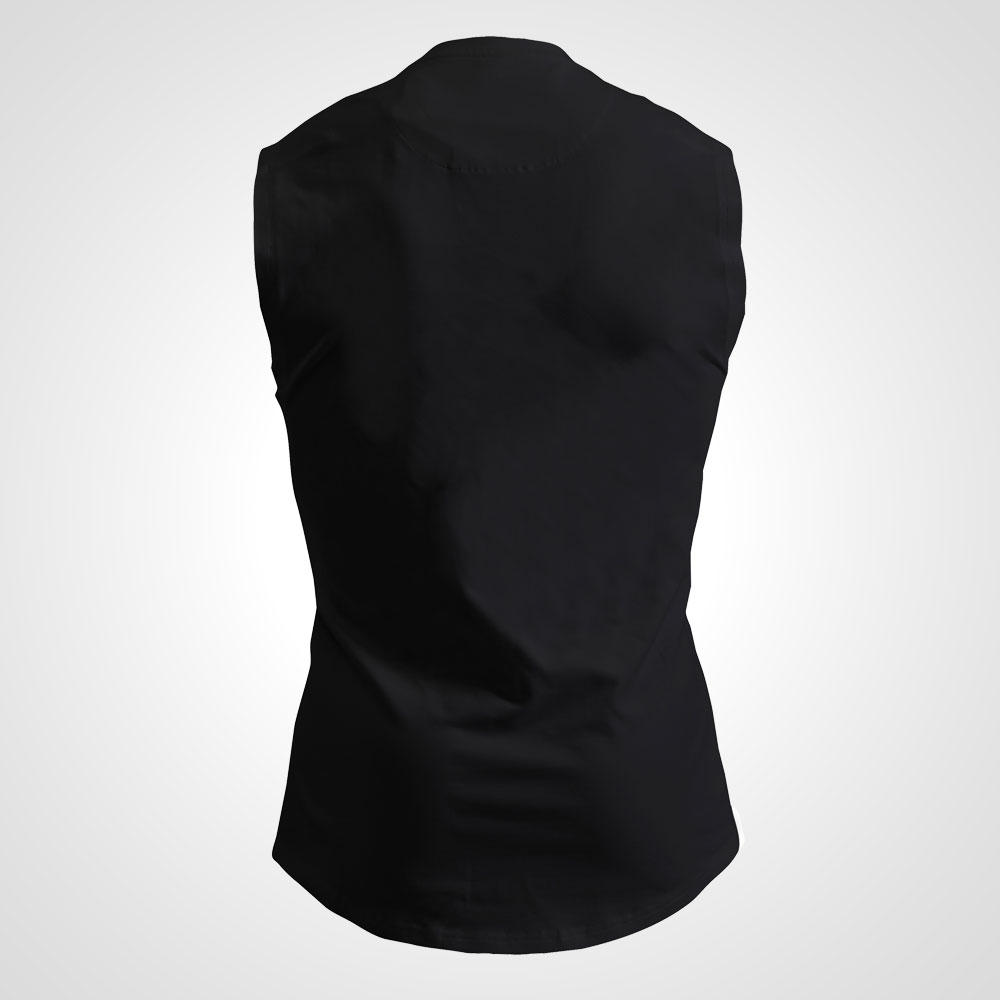 スーパーストレッチTシャツ ノースリーブ(ブラック・M) 画像2