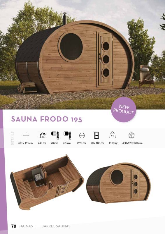 SAUNA FRODO 195 Thermowood(高温処理高耐久木材) 画像2