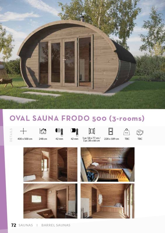 OVAL SAUNA FRODO 500 (3-rooms) 画像3