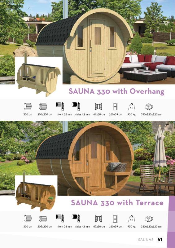 SAUNA 330 Overhang :Thermowood（高温処理高耐久木材） 画像5