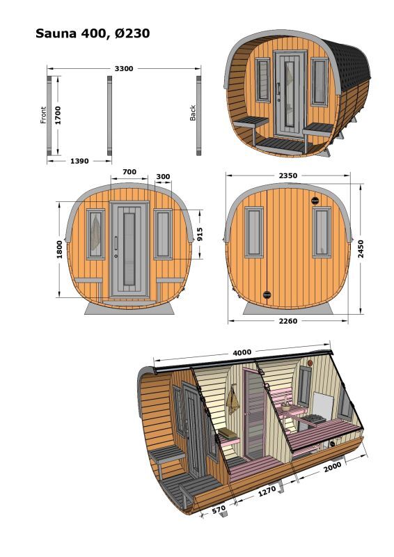SAUNA ICON 400 Thermowood（高温処理高耐久木材） 画像3