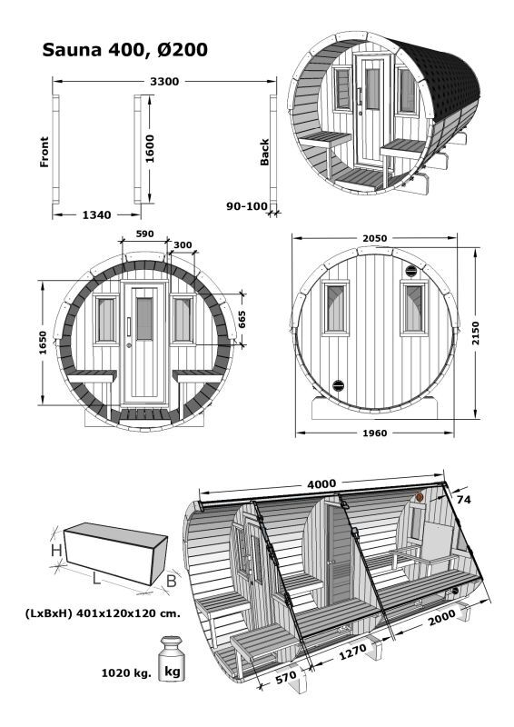 SAUNA 400 Thermowood（高温処理高耐久木材） 画像8