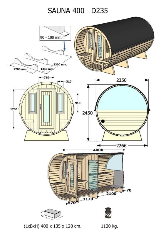 SAUNA 400 Deluxe-Half Moon Normal（高温処理なし） 画像7