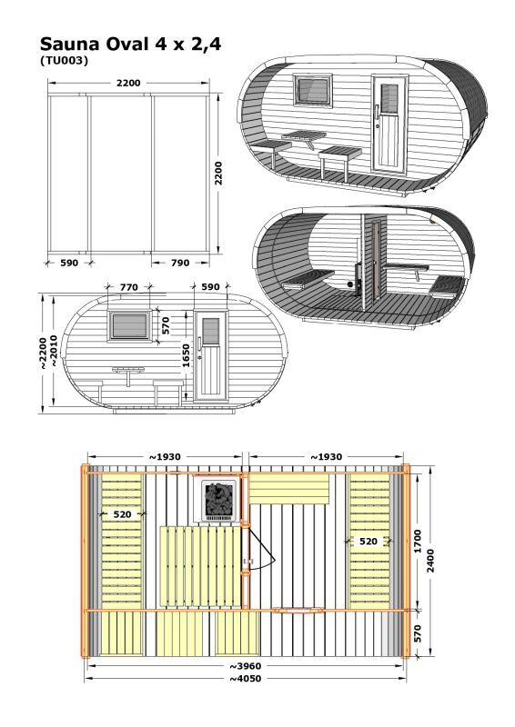 OVAL SAUNA Thermowood（高温処理高耐久木材） 画像5