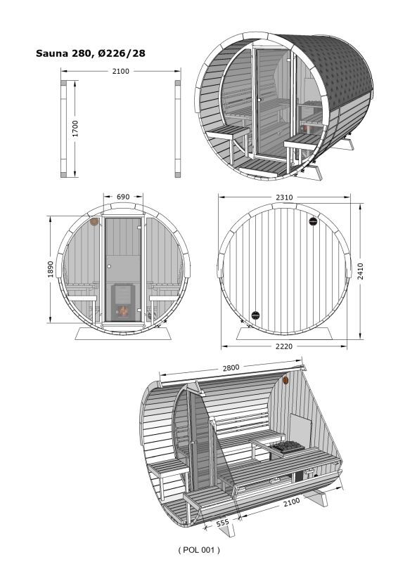 SAUNA ICON 200S Thermowood（高温処理高耐久木材） 画像5