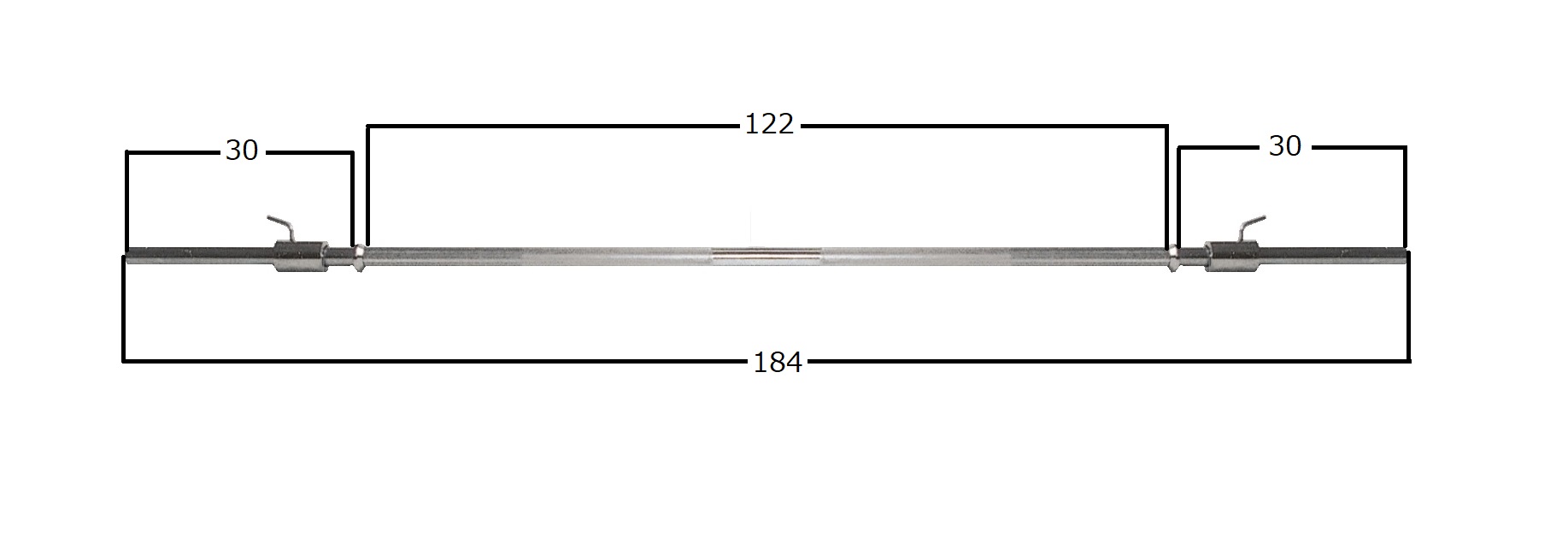 バーベルシャフトB　184cm（中古品） 画像2
