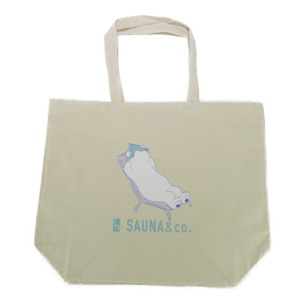 SAUNABEAR GAIKIYOKU PRINT TOTE BAG (L)(返却不要) 画像2