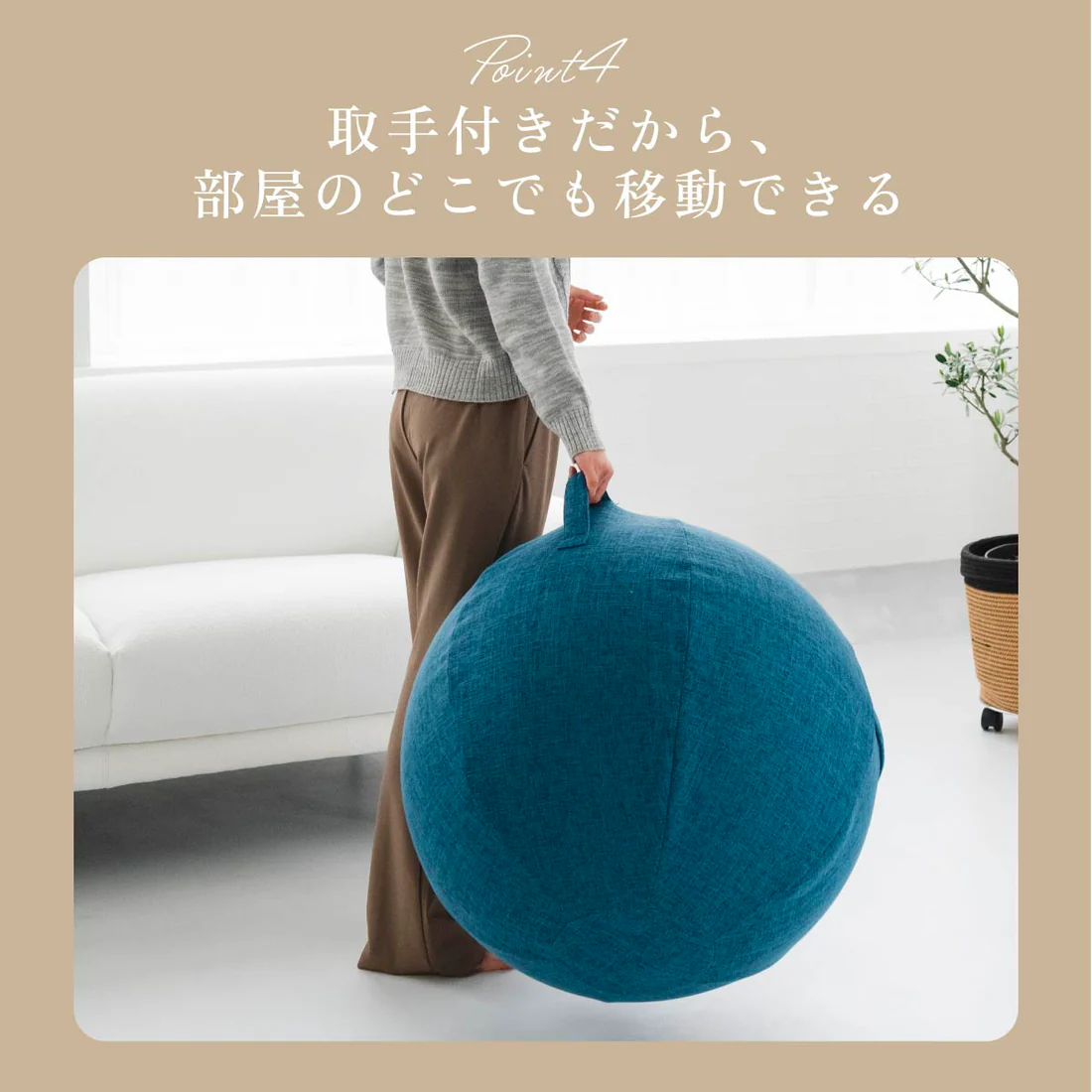Balance Ball 65cm（グレー/ブルー/ブラウン） 画像4