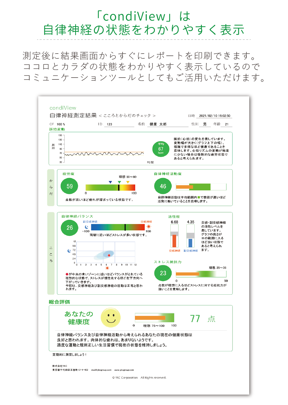 コンディビュー 自律神経測定器 画像6