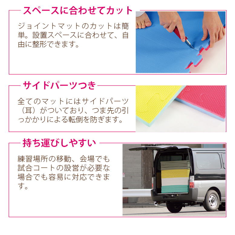 リバーシブルジョイントマット 1.5cm(グリーン×イエロー) 1枚 画像6