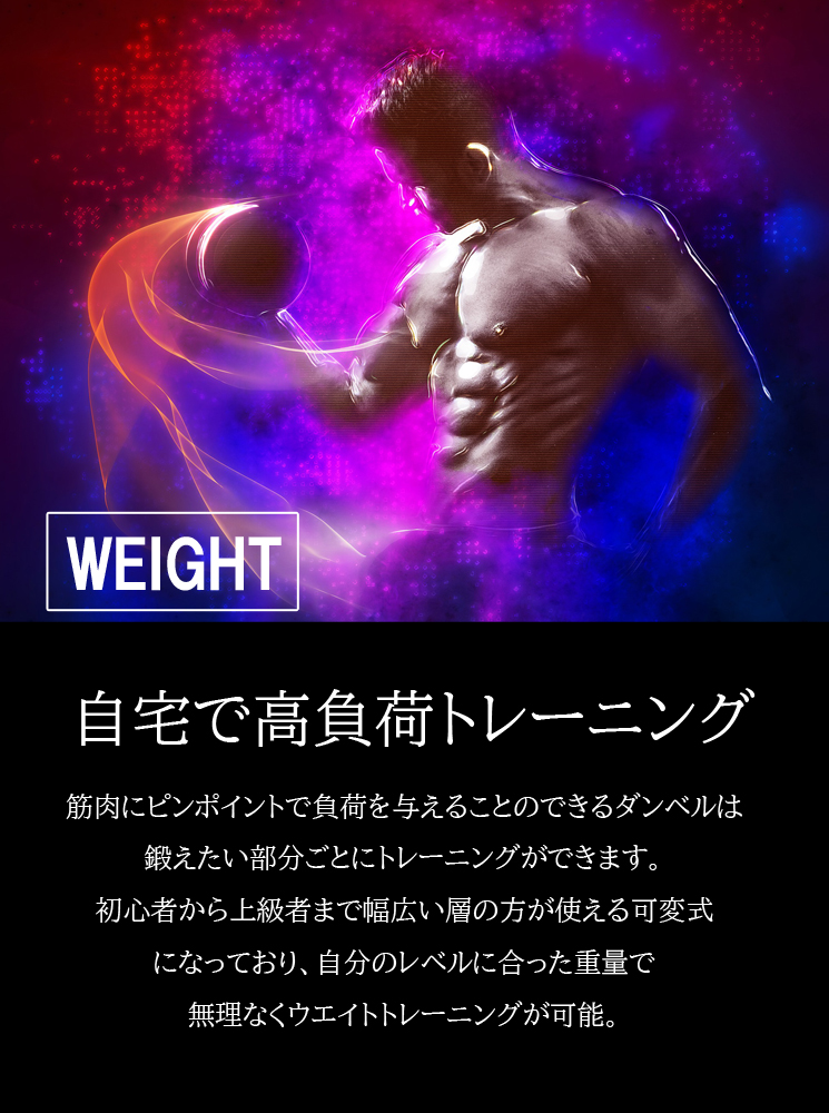 ダンベル (60kgセット) ブラックタイプ（中古品） 画像4