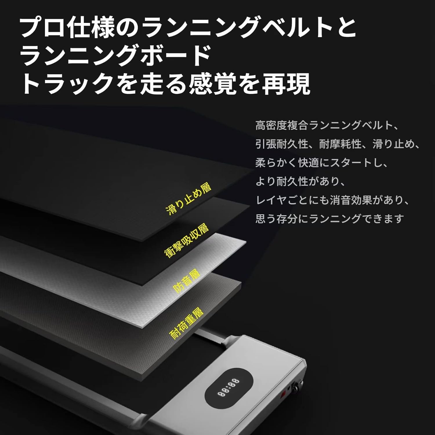 電動ルームランナー(薄型/組立不要) 画像7