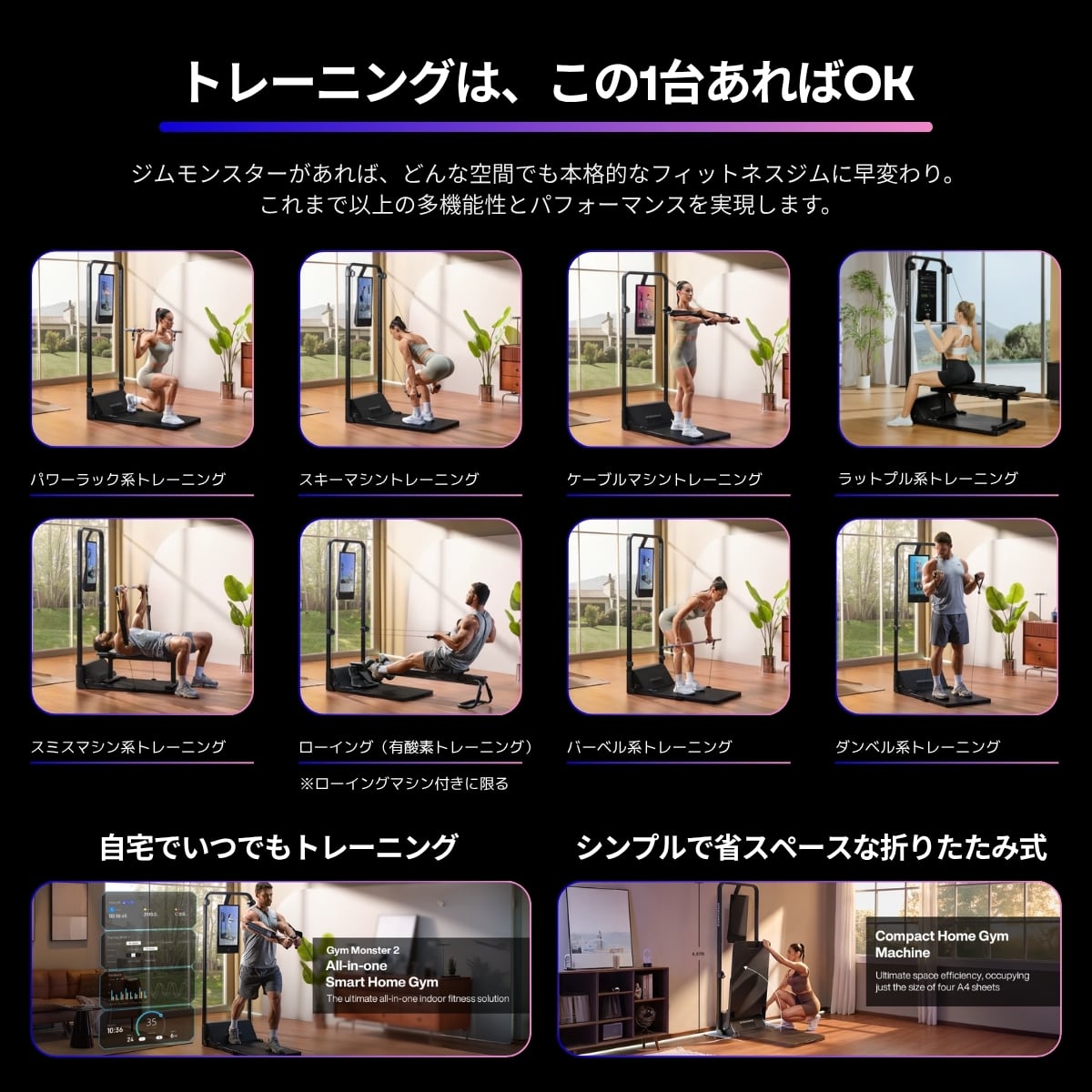 【送料無料】DELTA FITNESS限定保証付き Speediance Gym Monster 2 - works plus 2 (ローイング無し/ アジャスタブルベンチタイプ） 画像6