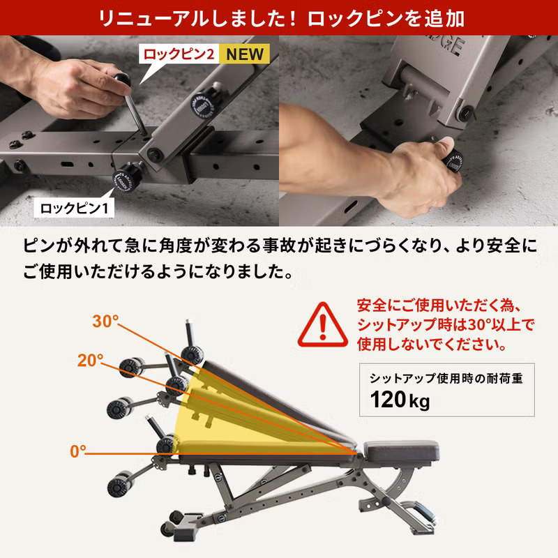 アジャスタブルベンチ トレーニングベンチ（カラー：ブラック） 画像4